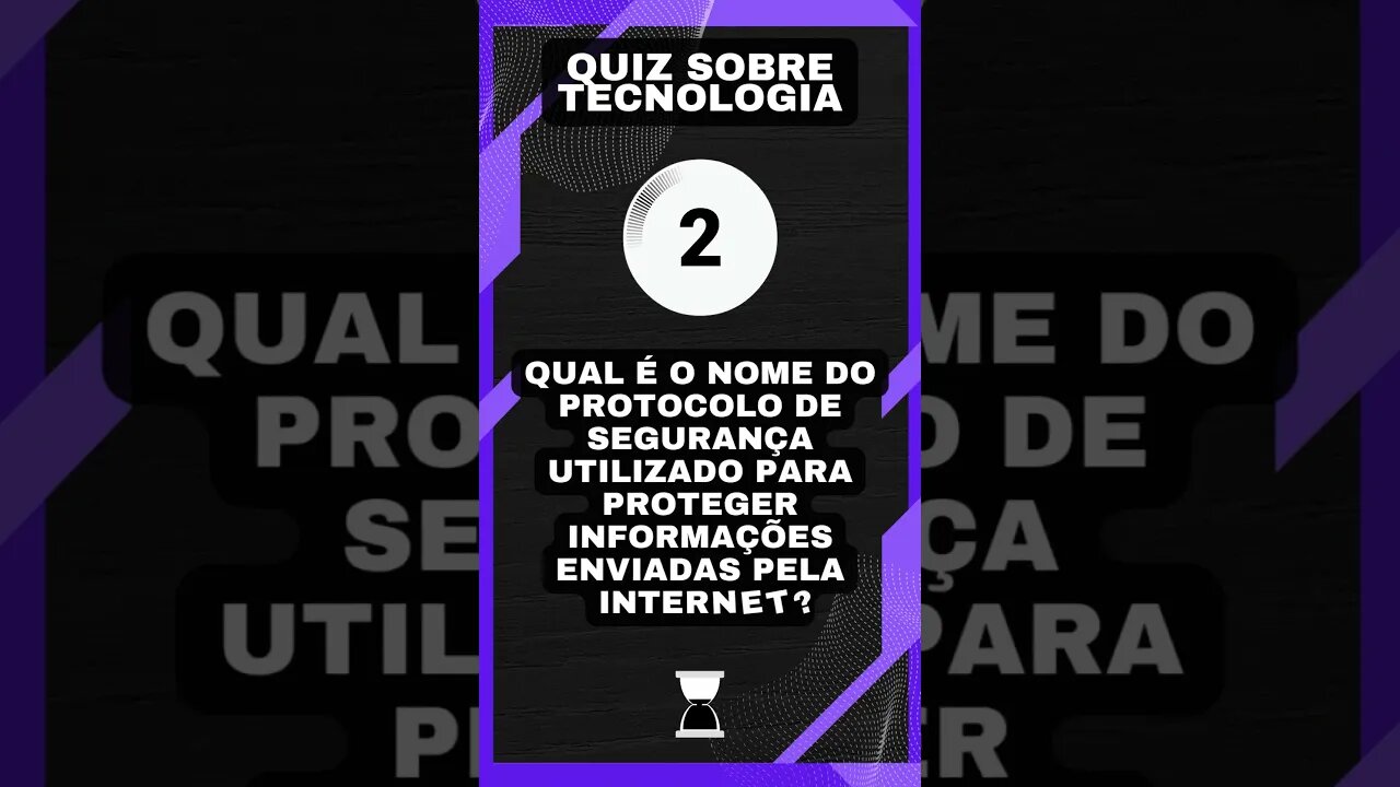 Quiz sobre tecnologia #43: Protocolo de segurança de informações pela Internet