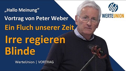 Keine Zeit mehr für neue Parteien.Vortrag von Peter Weber@WerteUnion🙈