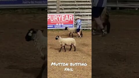 Mutton busting Fail #muttonbusting #failarmy