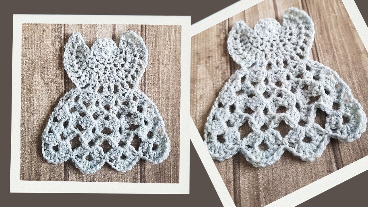 How To Crochet An Easy Angel Applique - Ideal Christmas Ornament #christmas