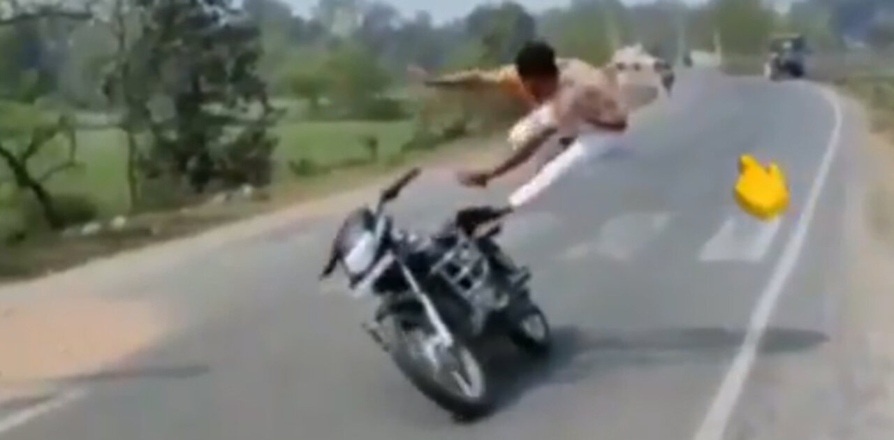 Funny Bike Stunt Fail at Marriage Ceremony