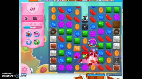 Candy Crush Level 927 Audio Talkthrough, 3 Stars 0 Boosters