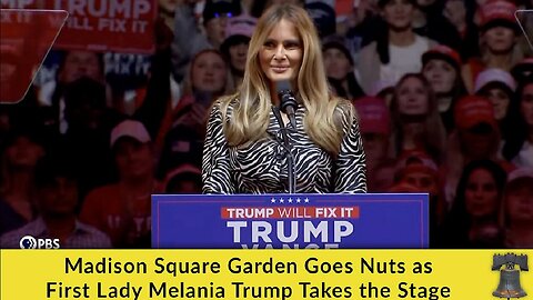 Madison Square Garden Goes Nuts ❤️ First Lady Melania Trump Takes the Stage 10/27/24