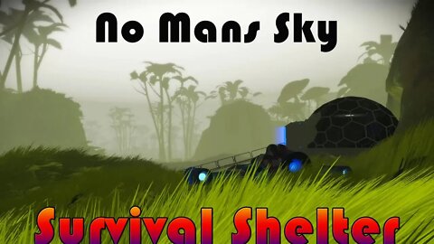 No Mans Sky I Survival Shelter I Explore a Beautiful Stormy Green World