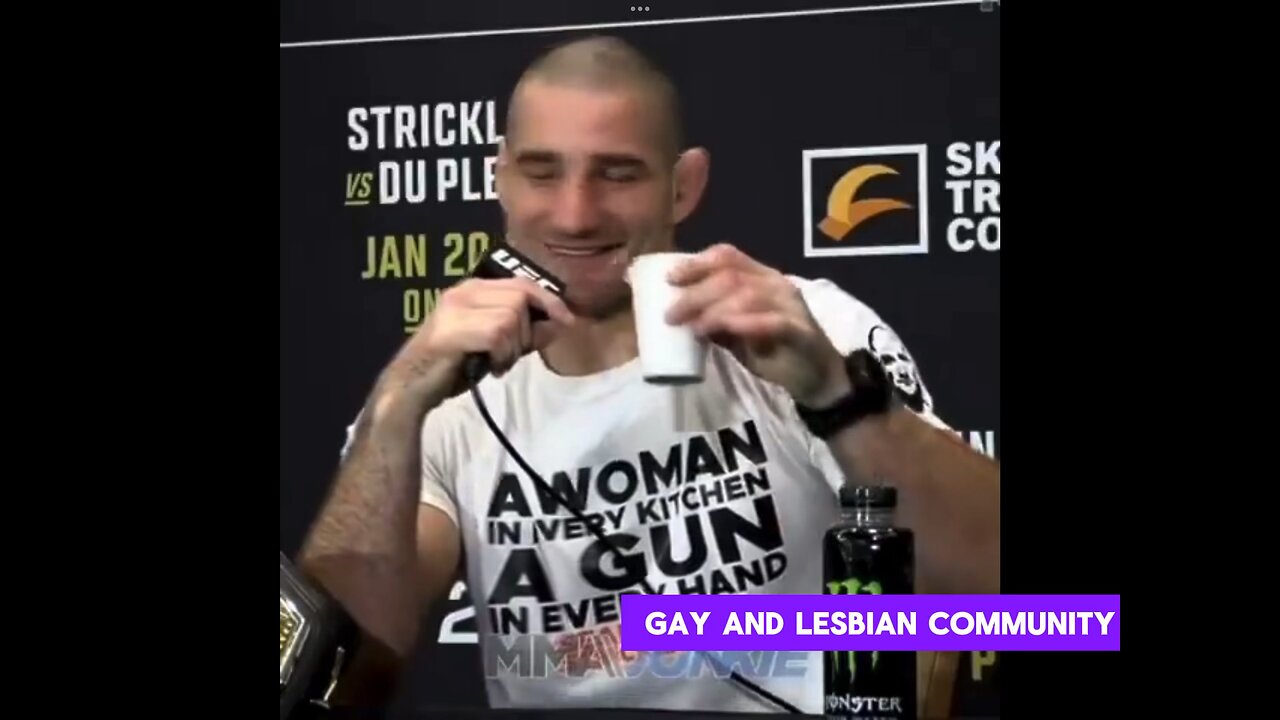 UFC Champ Sean Strickland rips into reporter when he brings up the LBGTQ BS