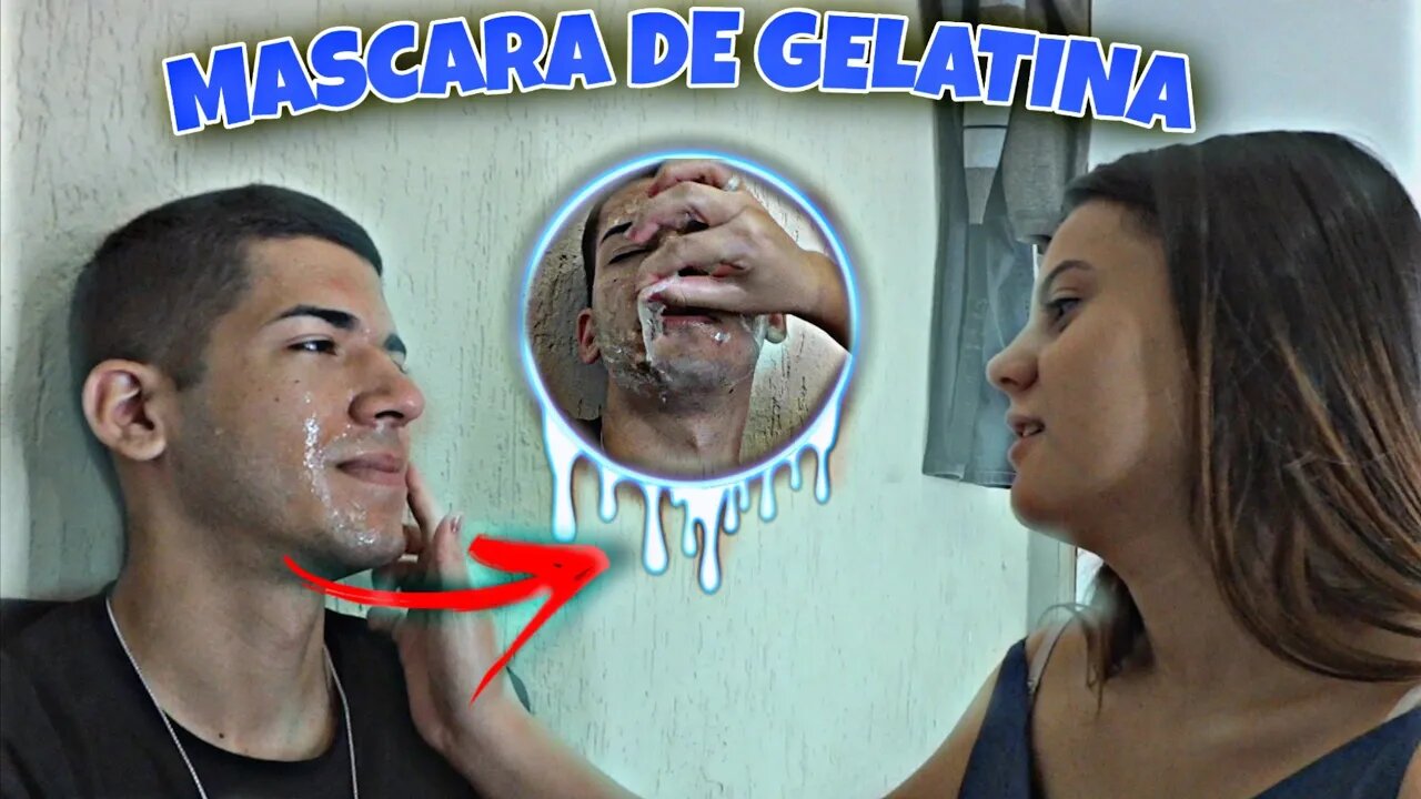 FIZ UMA MÁSCARA DE GELATINA NO ROSTO DO MEU NAMORADO OLHA NO QUE DEU😱 ‹ MILE & BIEL ›