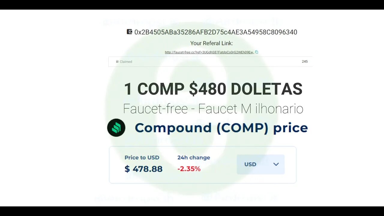 Finalizado - Faucet - Compound - $ 480 errei a moeda!