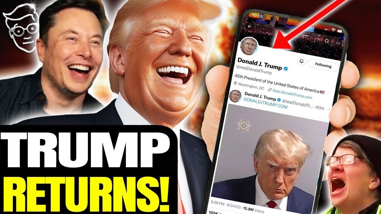 TRUMP OFFICIALLY RETURNS TO TWITTER, POSTS MUGSHOT | INTERNET IN FLAMES 🔥 WE ARE SO BACK