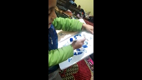 a creative kid telling mom about his painting | how to be a creative kid | evileyes off| touch woo