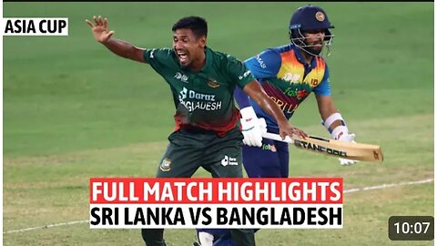 Match #2 SriLanka vs Bangladesh.