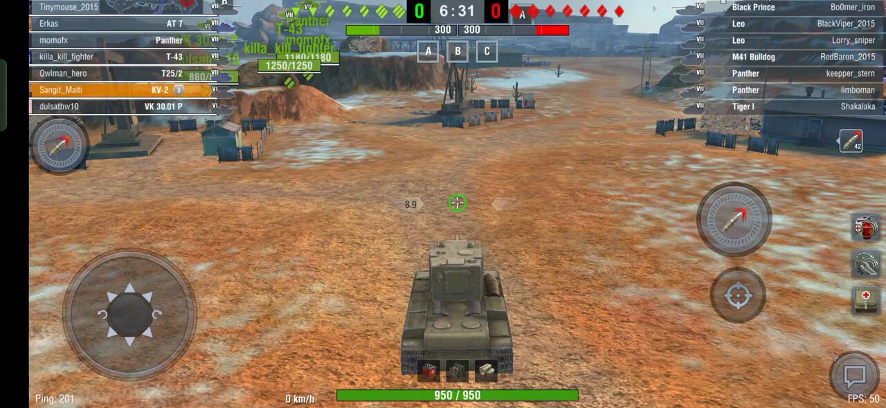 My tank killed enemy fore tank