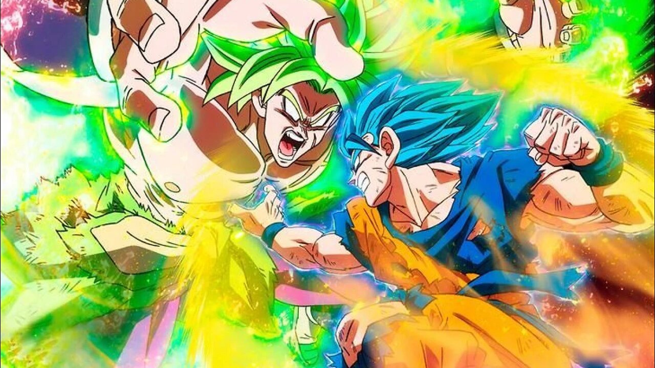 Dragon ball super movie Goku vs Broly fighting short clip