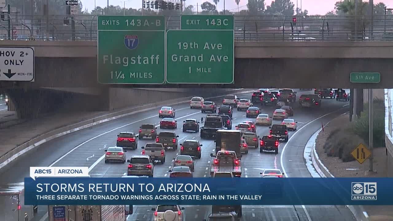 Storms return to Arizona Tuesday