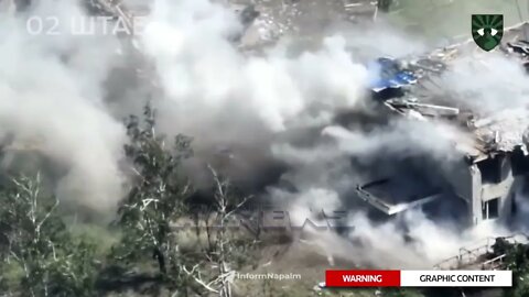 Ukrainian artillery targeting Russian positions in Kharkiv Oblast