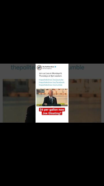 Joe Biden gloating over gas prices.