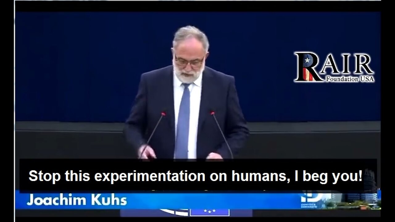 Parliament Member to EU Commission: "Stop this experimentation on humans, I beg you!"