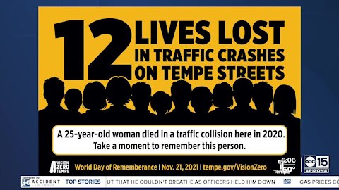 Tempe puts displays up at 12 intersections where deadly crashes occurred this year