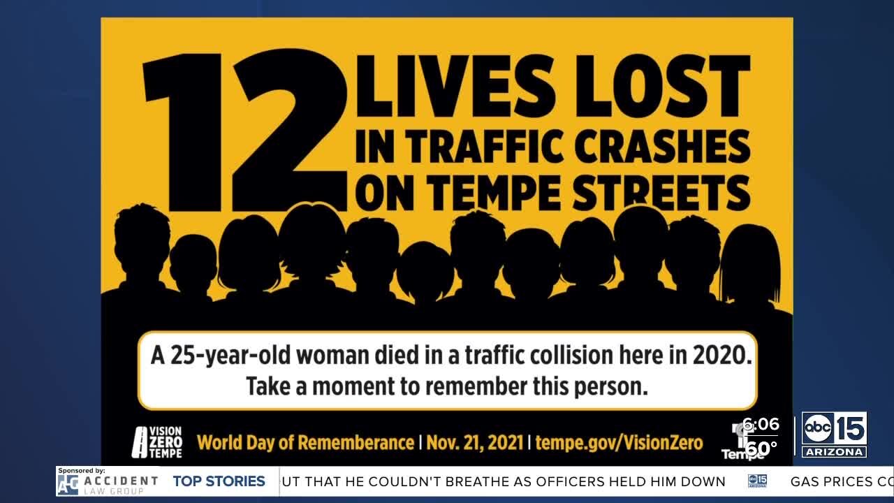 Tempe puts displays up at 12 intersections where deadly crashes occurred this year