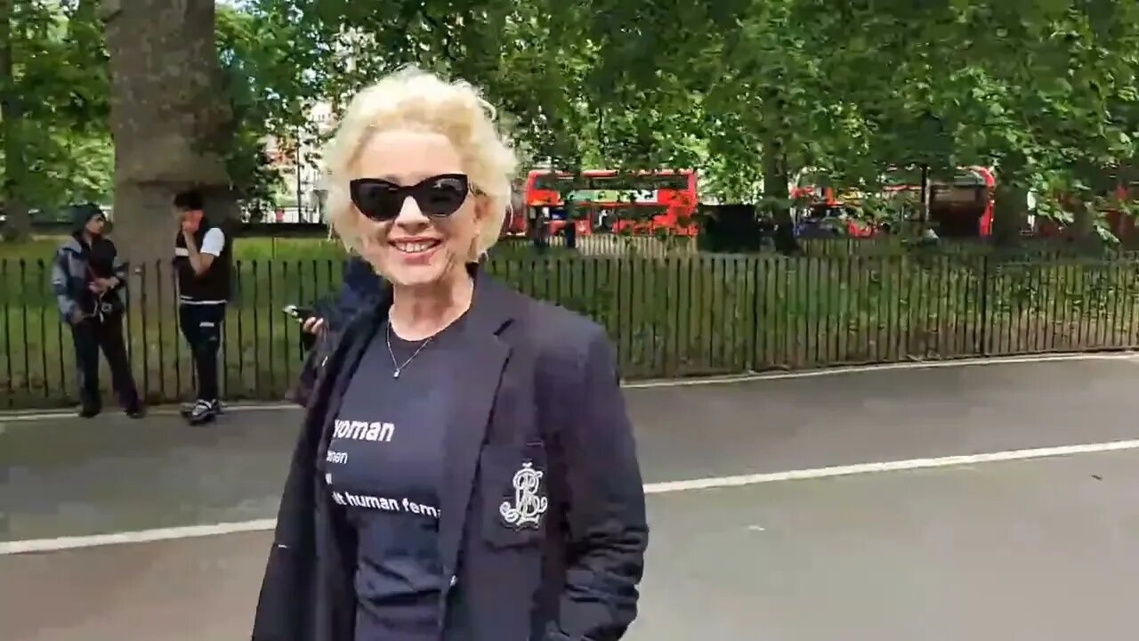 BUSKA IN THE PARK - Kellie-Jay caught on her way to Speakers' Corner in Hyde Park