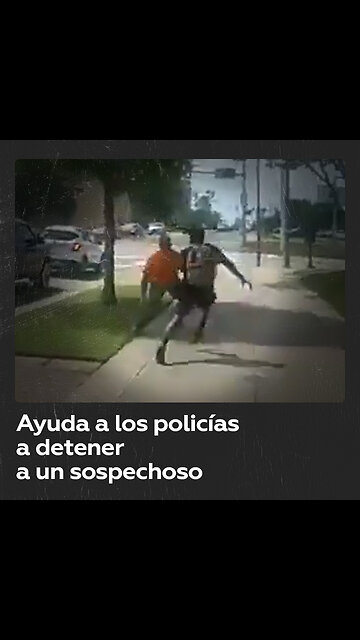 Joven se enfrenta a un sospechoso que huía de la Policía