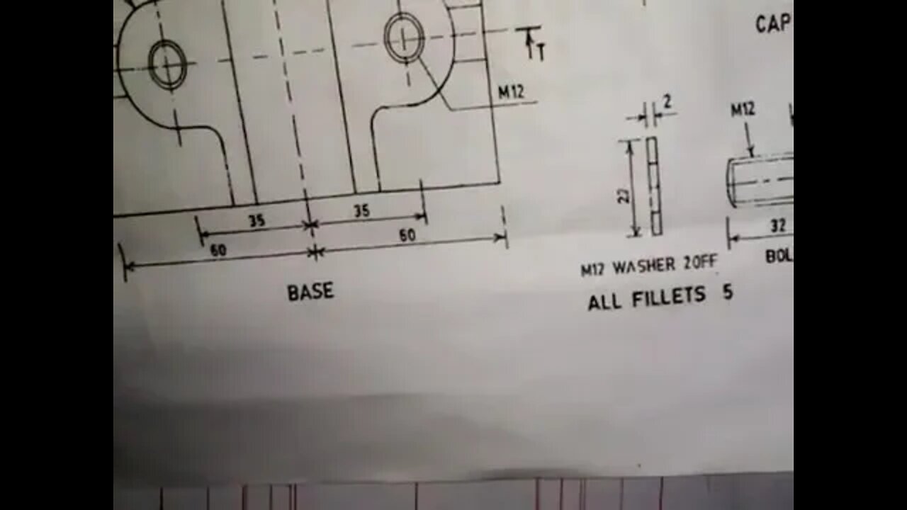 WAEC 2022 Mechanical Drawing Sectional Front Elevation Part 3