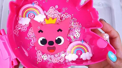 Pinkfong Vs CoComelon Slime mixing , Random Shiny things into Slime