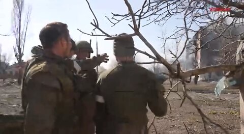 Intense combat footage