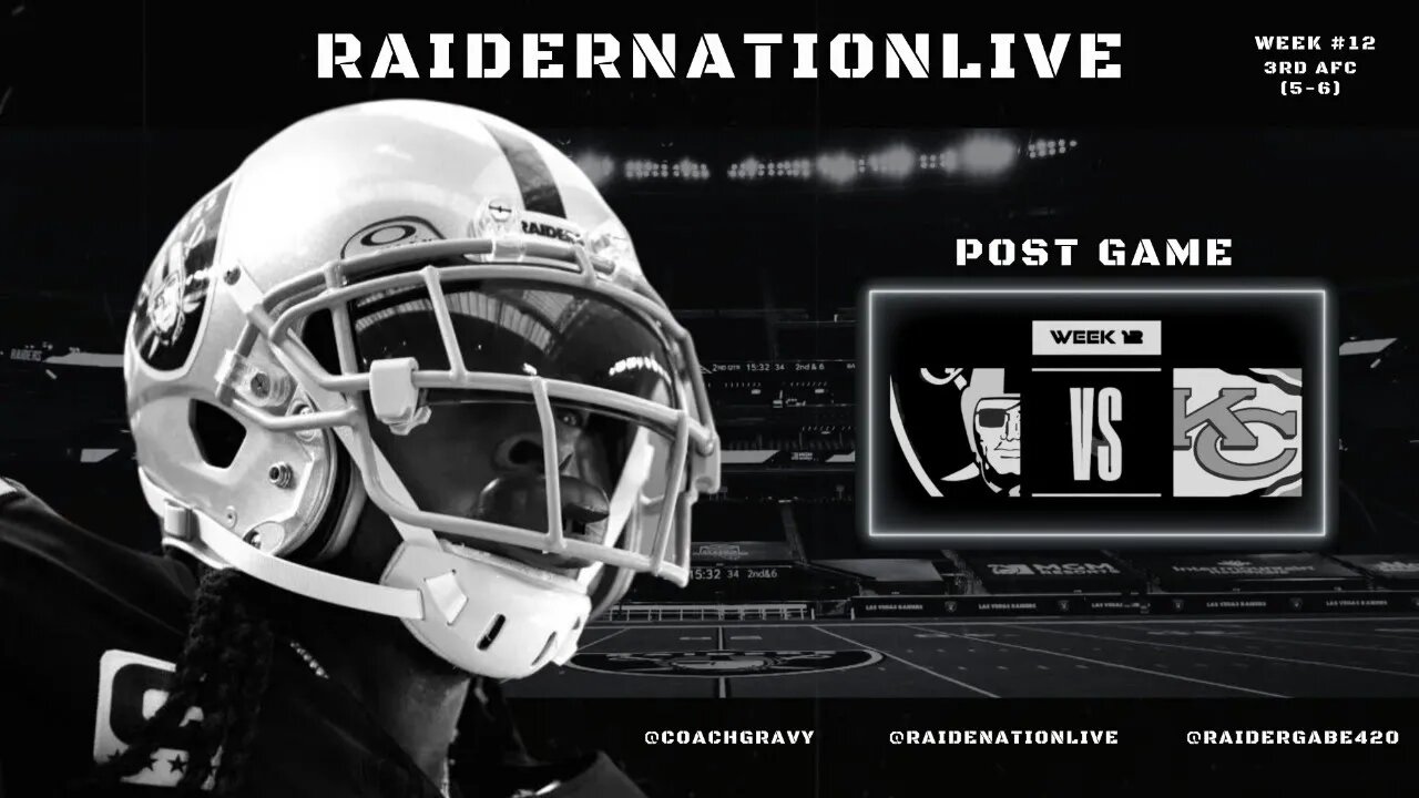 #RaiderNationLive 🏴‍☠️🏴‍☠️#Week12 #Raiders vs #Chiefs #Postgame