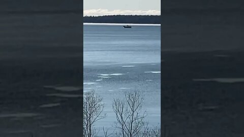 Open water on the lake superior.￼ Madeline Island Ferry.￼