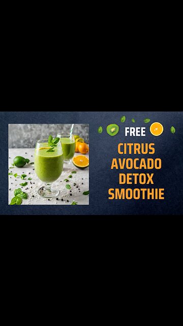 Free Citrus Avocado Detox Smoothie Recipe 🍊🥑🌿✨