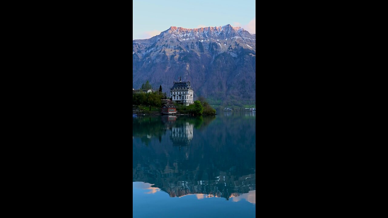 Amazing red mountains in Switzerland