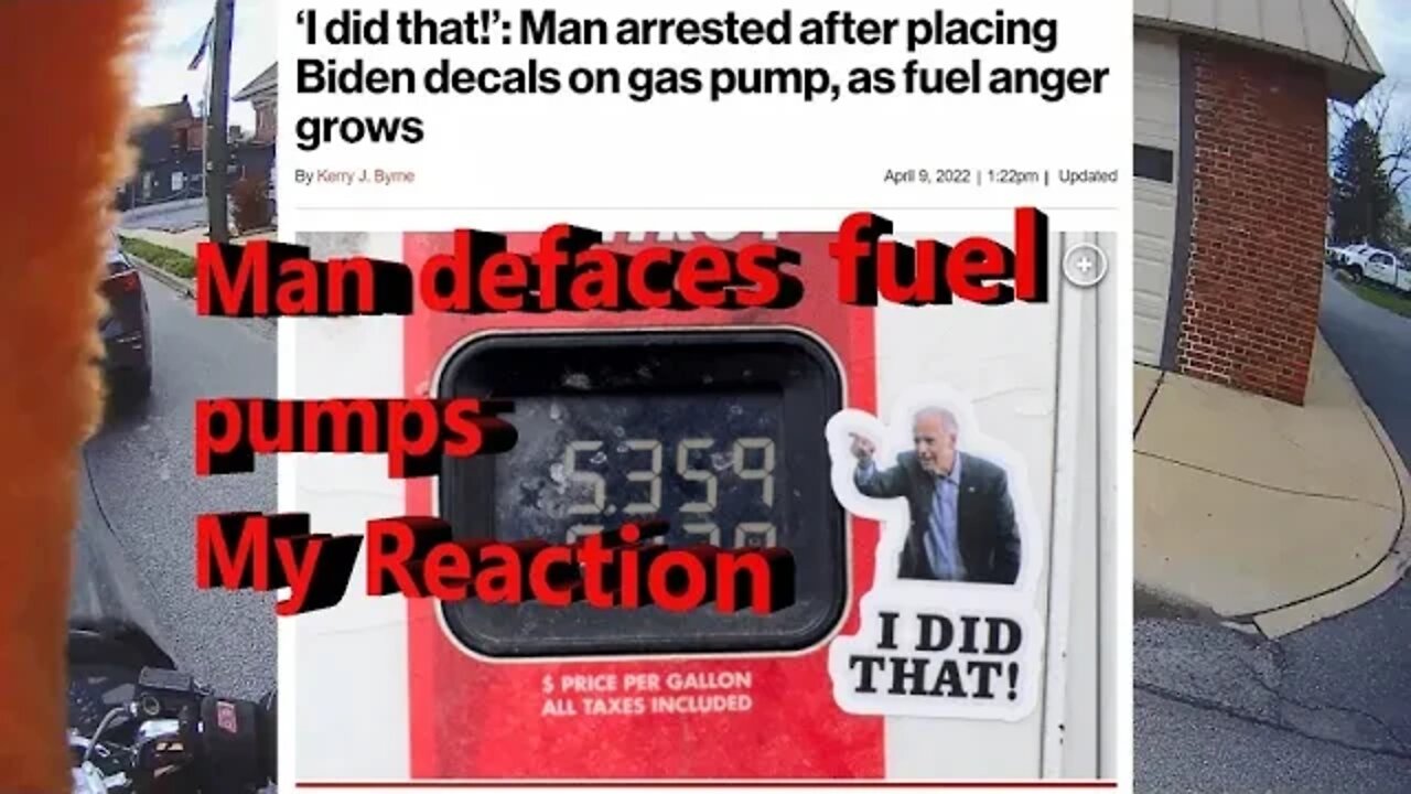 Lancaster man arrested for defacing fuel pumps: my take. I ride a light motorcycle in high winds