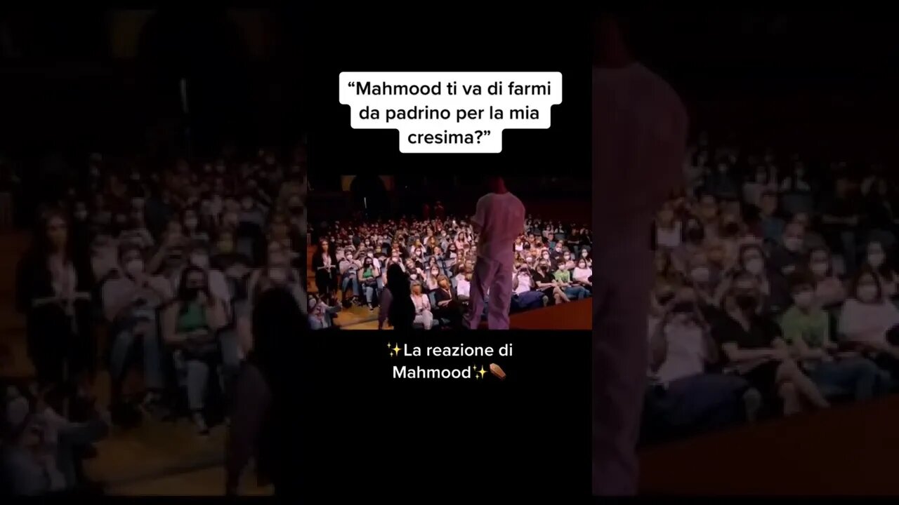 RAGAZZA CHIEDE A MAHMOOD DI FARLE DA PADRINO