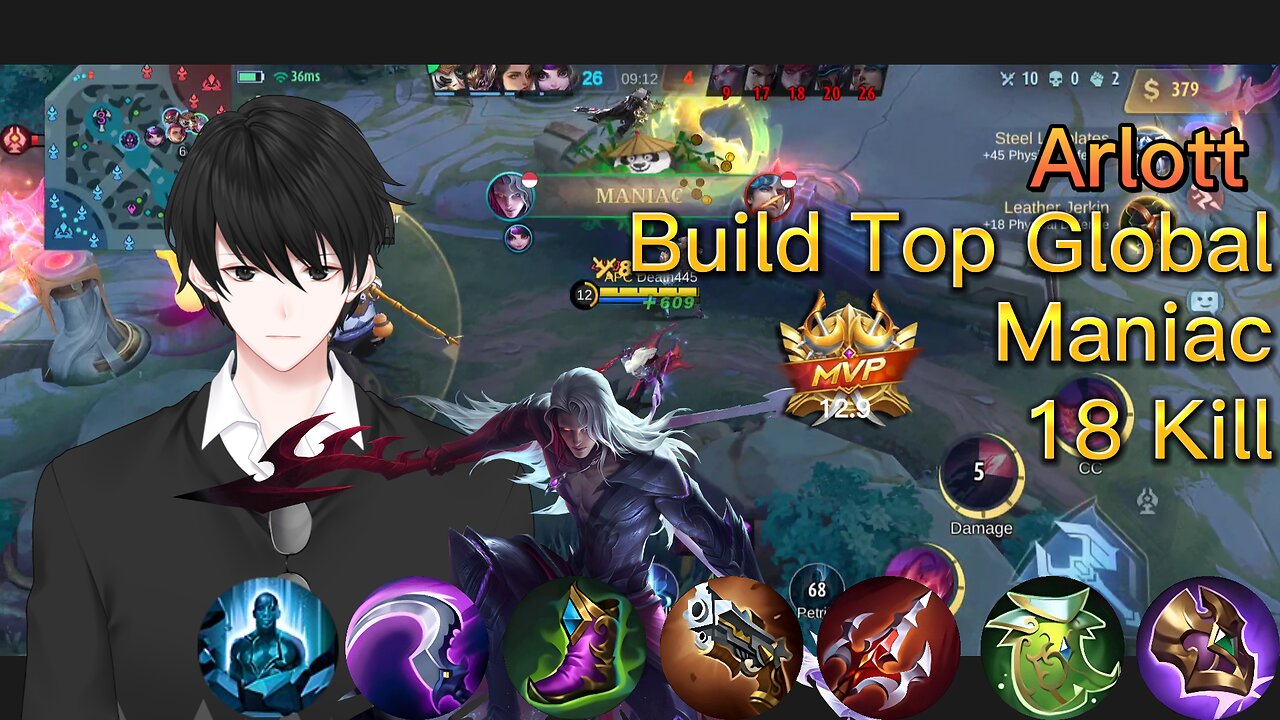 Arlott Build Top Global Season 28 | 18 Kill | Maniac | MVP 12.9 Point | Mobile Legends: Bang Bang