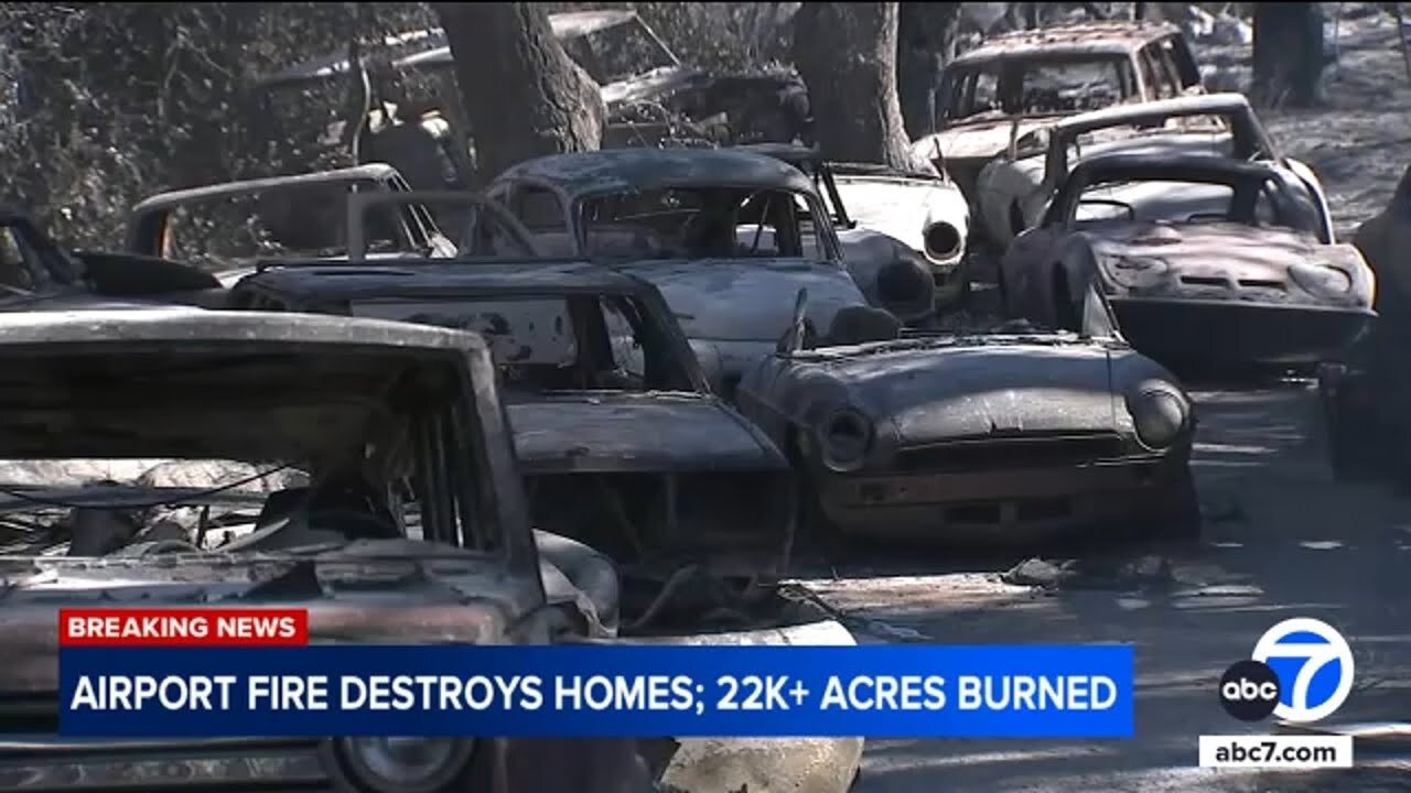 Homes, vehicles in El Cariso Village destroyed by Airport Fire