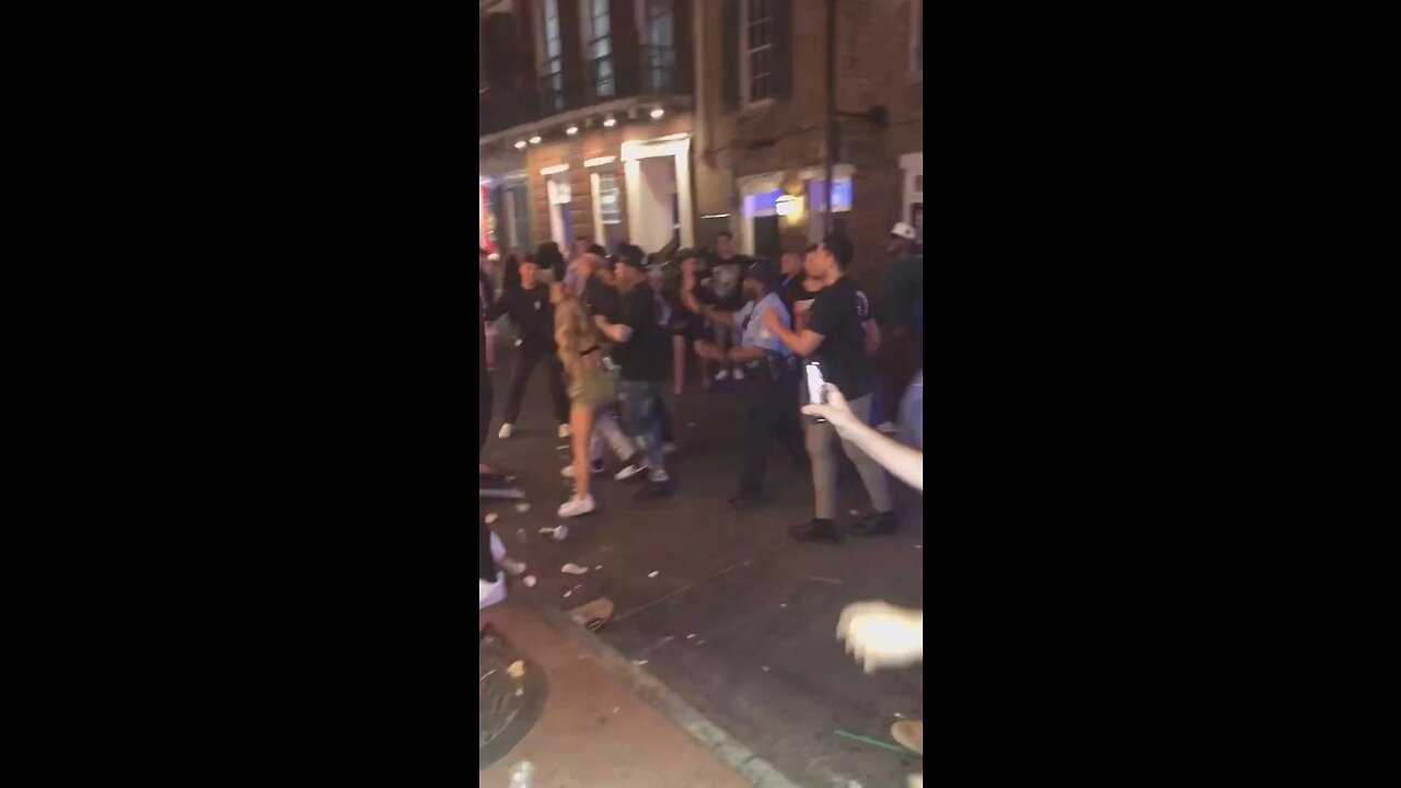 Nate diaz chokes out a man in a street fight after the Misfits show in New Orleans, USA