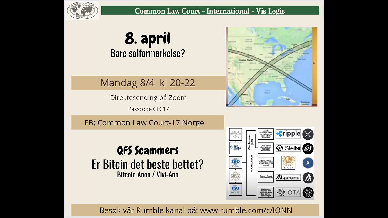 8. april 2024: "Bare" solformørkelse, og om Crypto / Bitcoin