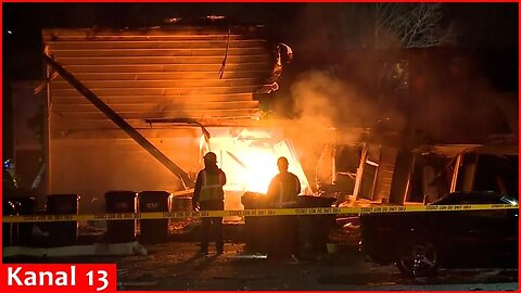 Two injured after explosion sets Michigan township condo on fire