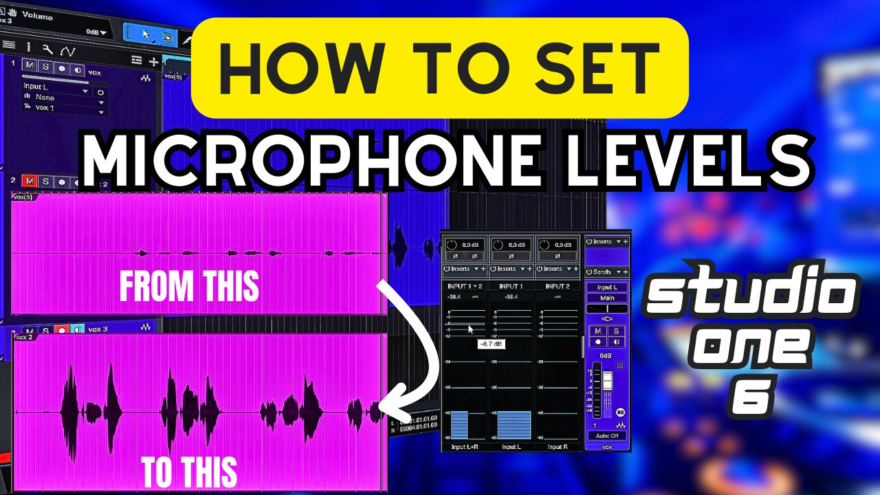 How To SET your Microphone Levels for Studio One 6!