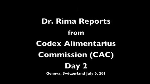 Dr. Rima Reports from Codex 7-6-2010