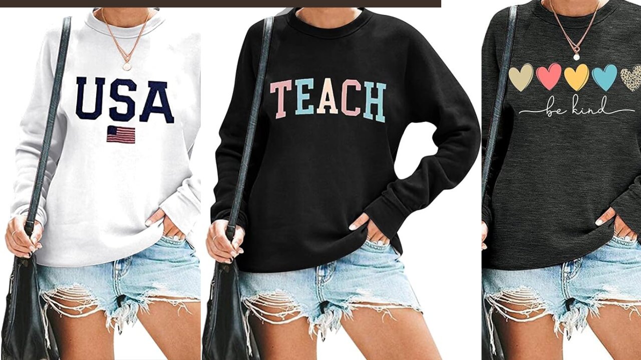 Womens Crewneck Sweatshirt USA