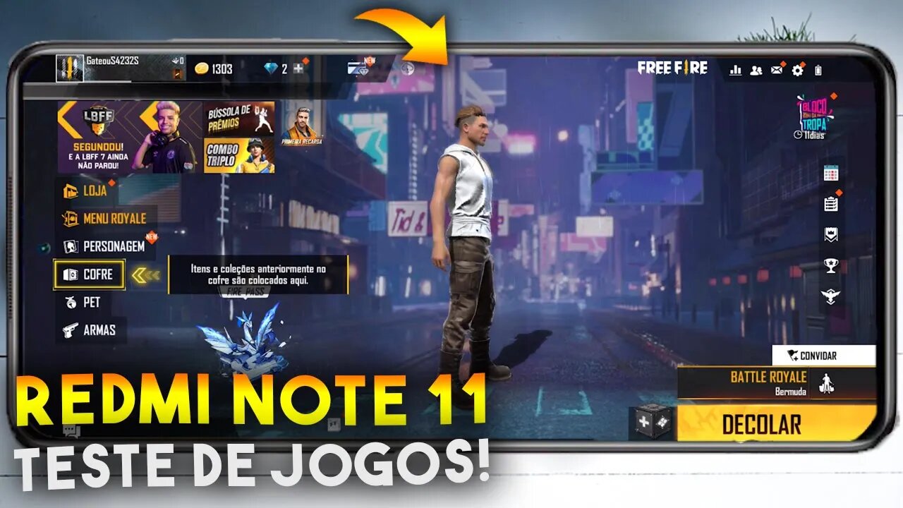 Redmi Note 11 - Teste de JOGOS! COD Mobile, Asphalt 9 e Free Fire será que roda liso?