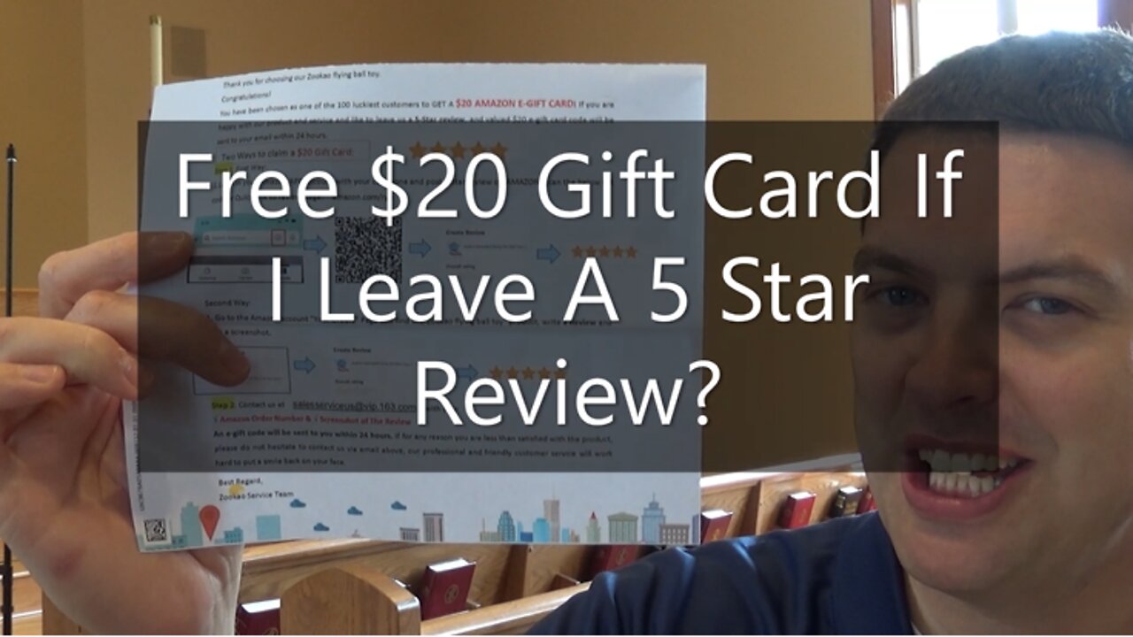 Free $20 Gift Card If I Leave a 5 Star Review