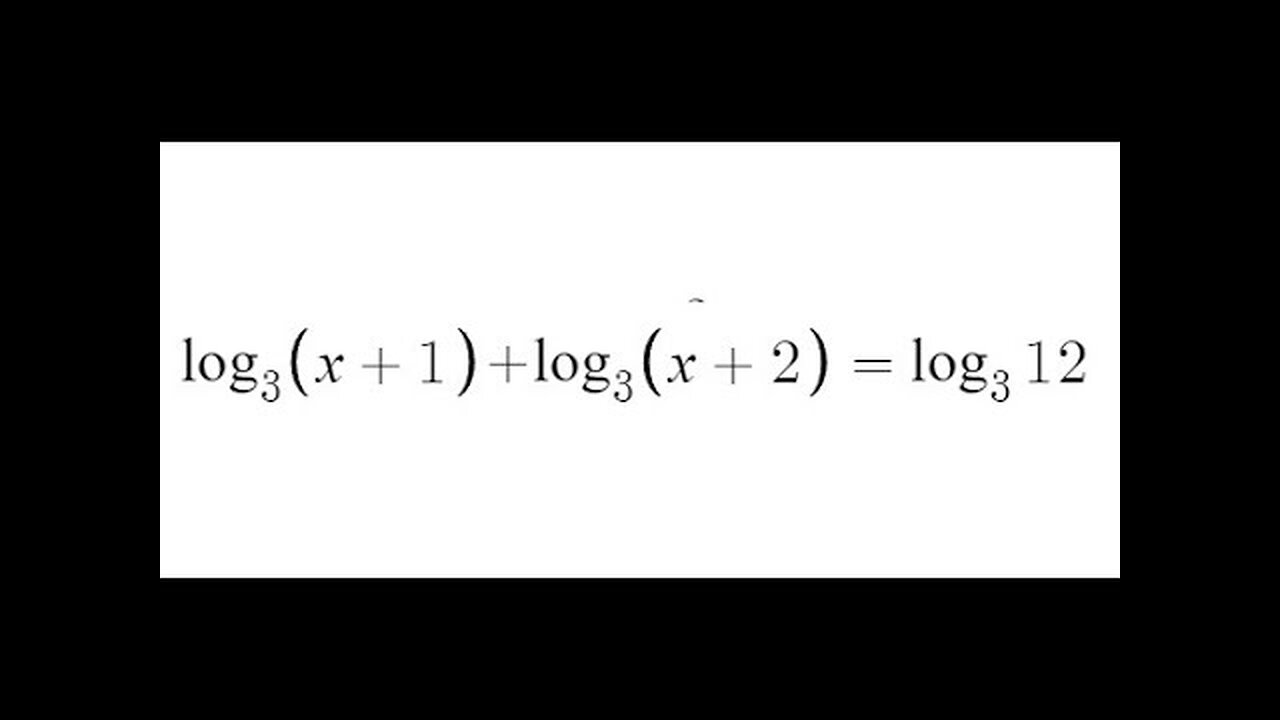 Grade 12 Advanced Functions - Solving log equation (Ch 8.6)