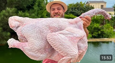 A Giant Turkey With a Surprise Inside! Meat Baked in 100 KG of Salt.