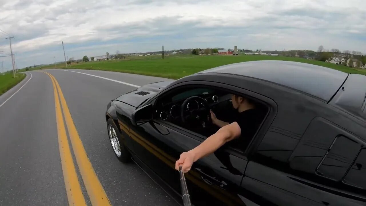 Black & Gold MUSTANG - JSTUHV6 - LongTube Headers - True Dual Exhaust - LOUD Cherry Bomb MUFFLERS