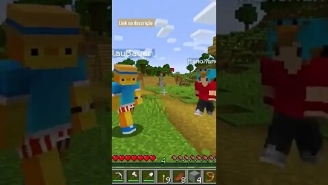 MINECRAFT: O VILLAGERS ESTÃO CAÇANDO O ATHOS!! #shorts