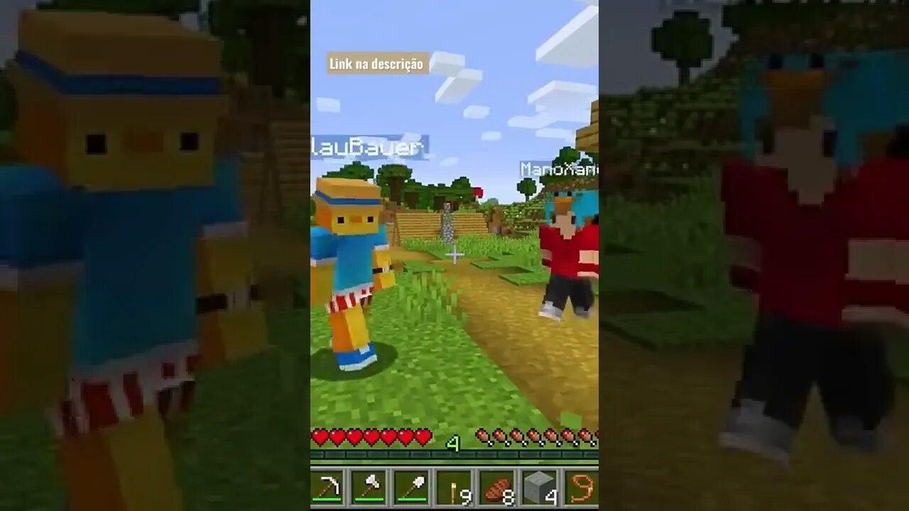 MINECRAFT: O VILLAGERS ESTÃO CAÇANDO O ATHOS!! #shorts