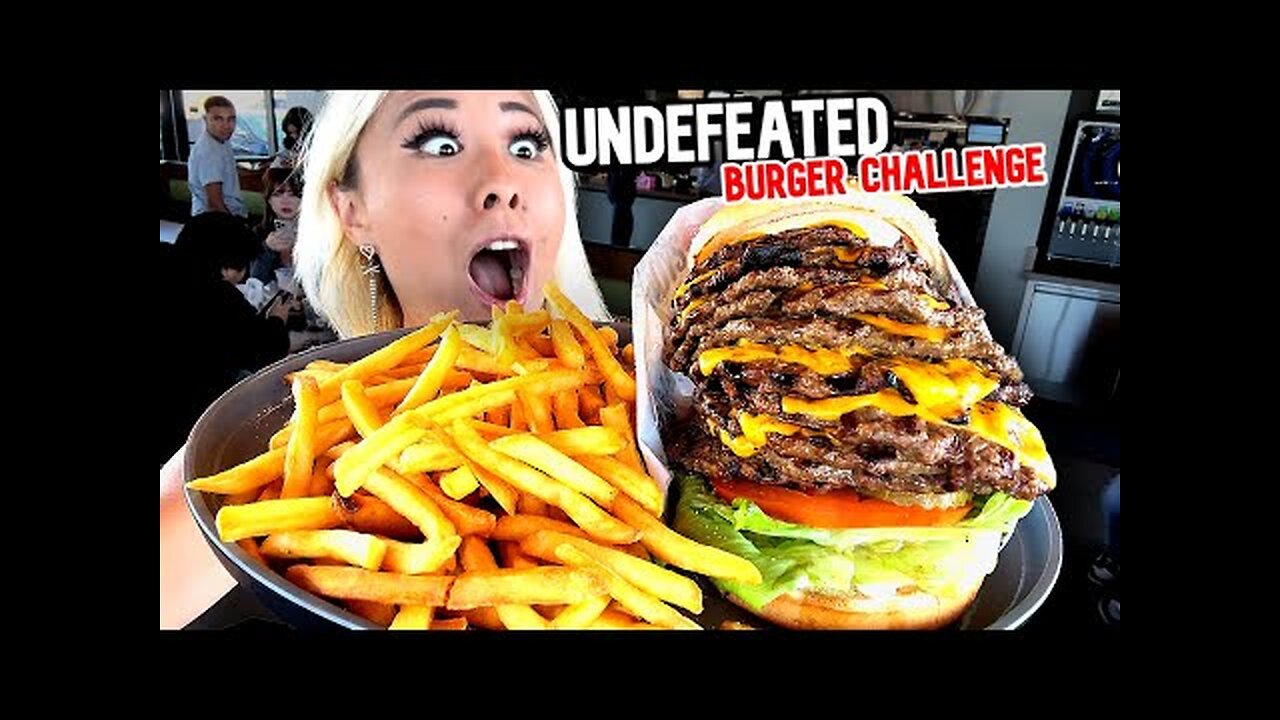 UNDEFEATED BURGER CHALLENGE at Andy's Burgers in Chino, CA!! #RainaisCrazy