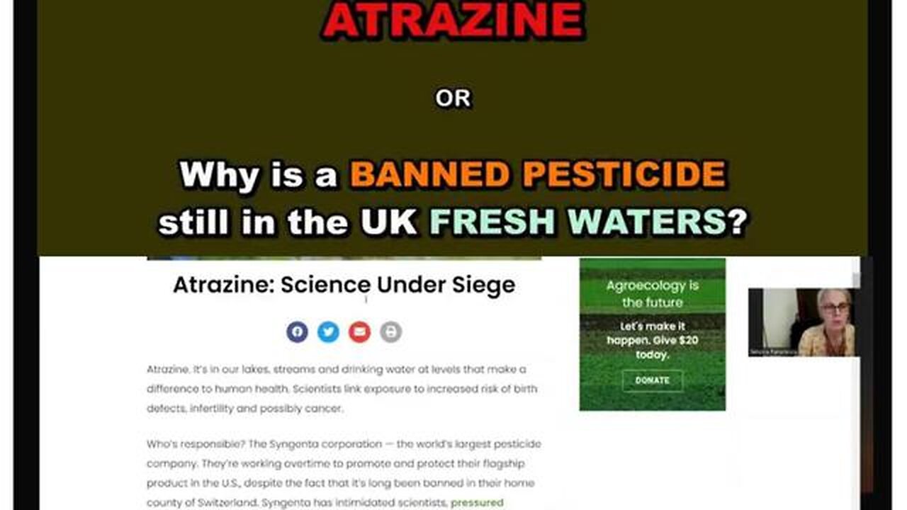 ATRAZINE or Why is a banned pesticide still in the UK FRESH WATERS? June 2023